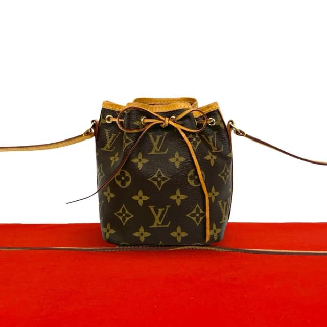 Louis Vuitton Nano Noe Monogram Logo Pattern Leather Mini Shoulder Bag Pochette in Leather from The Reluxe, photo 1 of 1