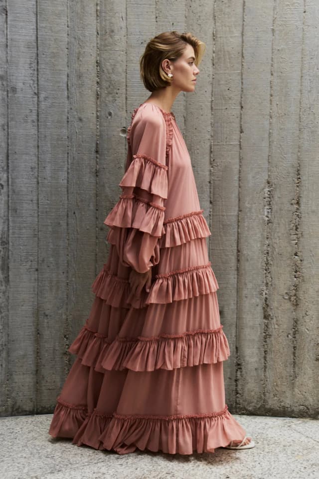 AJE Mina Maxi Dress in TERRACOTTA, image 1 of 1 from Aje