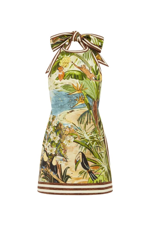 2601 - SUMMER 26 TOUCAN TANGO HALTER MINI DRESS, image 1 of 1 from Alemais