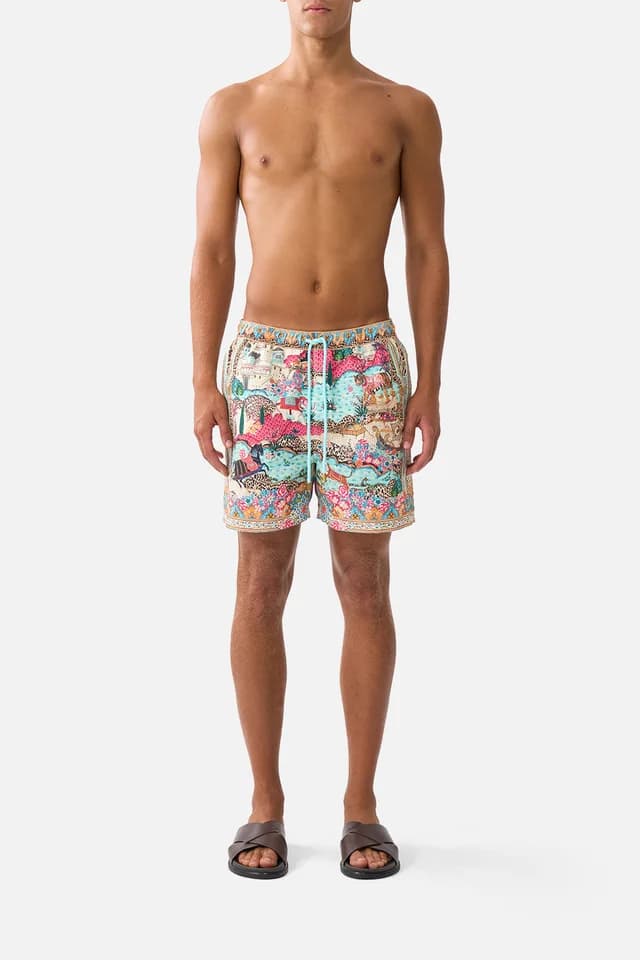 Camilla eBoutique MID LENGTH BOARDSHORT WITH ELASTIC WAIST MINIATURE MOMENTS, image 1 of 1 from CAMILLA