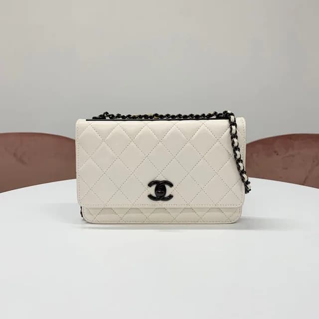 Chanel Turnlock Shoulder Bag Chain Wallet in Lambskin from The Reluxe, photo 1 of 1