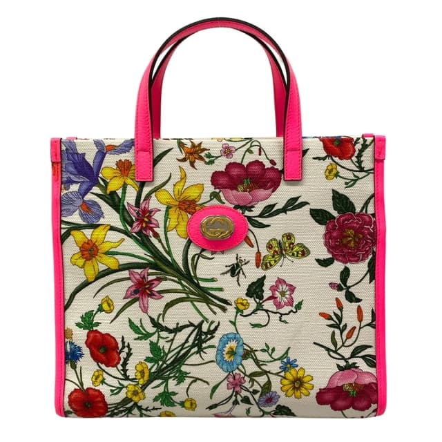 Gucci Handbag Flora White Pink Multi Leather in White Leather from The Reluxe, photo 1 of 1