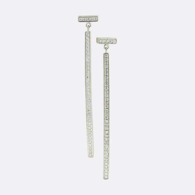 Tiffany & Co. T Diamond Bar Earrings from The Vintage Jeweller, photo 1 of 1