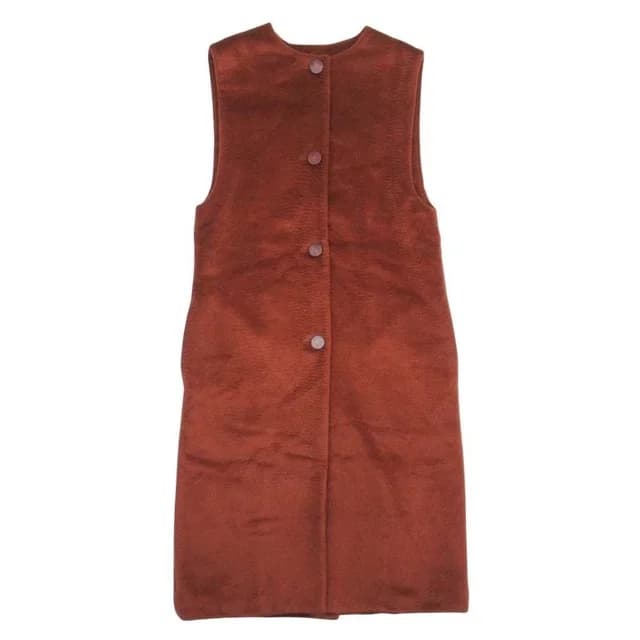 Hermès Alpaca Wool Long Vest Sleeveless Quilted Coat Wood Series in Wool from The Reluxe, photo 1 of 1