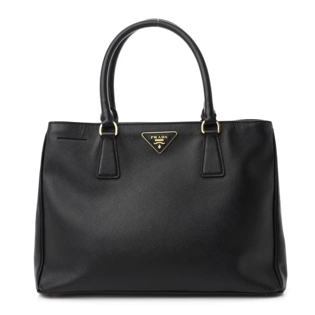 Prada Galleria Medium Tote Saffiano Leather Bag - Black in Black Saffiano leather from H&T, photo 1 of 1