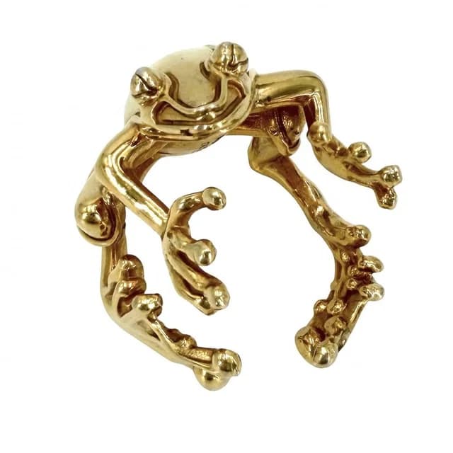 Bottega Veneta Ring Lana Frog 925 Sterling Silver Gold in Gold from The Reluxe, photo 1 of 1