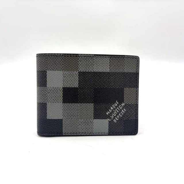 Louis Vuitton Portefeuille Calfskin Correspondence Leather Black Bifold Wallet in Black Calfskin from The Reluxe, photo 1 of 1