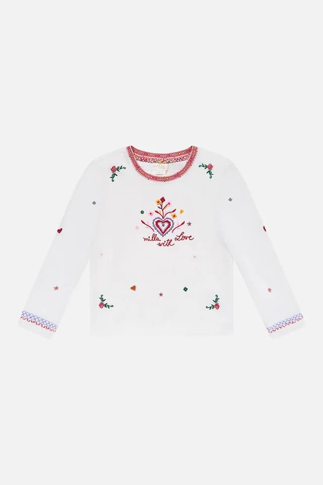 Camilla eBoutique KIDS LONG SLEEVE TOP 4-10 FAITH, LUCK & JUSTICE, image 1 of 1 from CAMILLA
