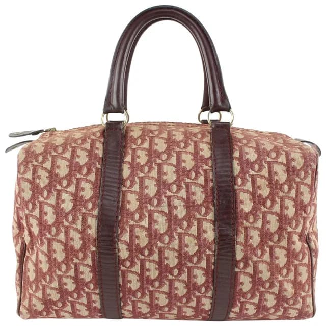 Dior Burgundy Monogram Trotter Boston Duffle Bag in Burgundy Canvas from Bagriculture, photo 1 of 1