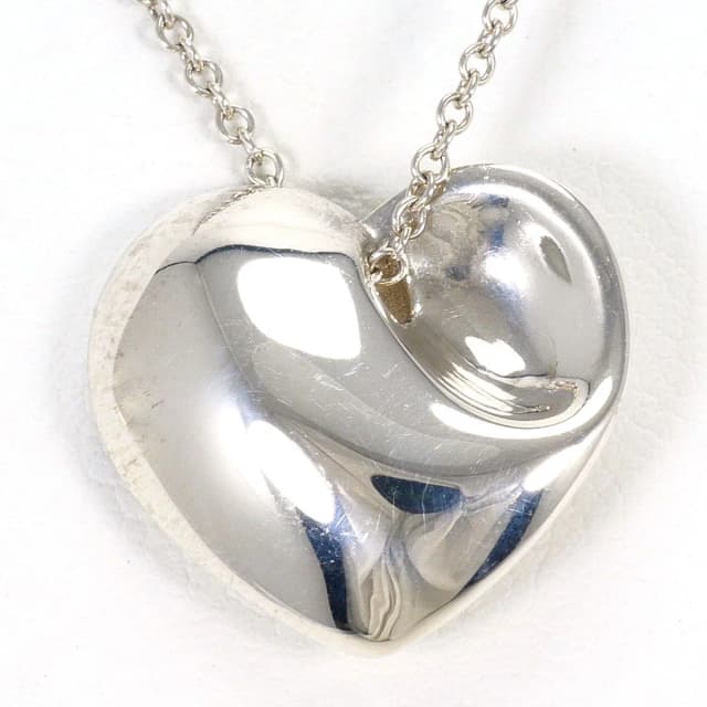 Tiffany & Co. Fold Heart 925 Sterling Silver Necklace 40 in Silver from The Reluxe, photo 1 of 1