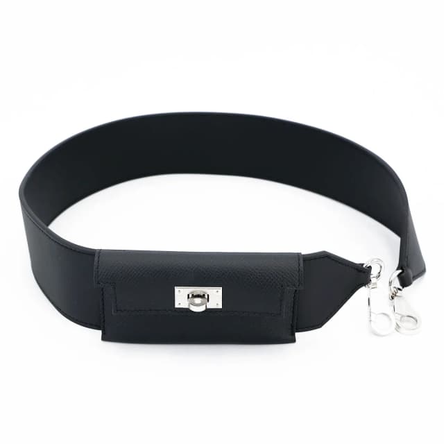 Hermès Kelly Pocket Bag Strap Noir (89) in Black Epsom leather from Ginza Xiaoma, photo 1 of 1