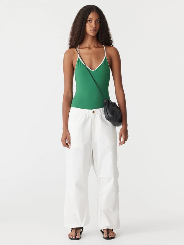 Bassike Crushed Cotton Parachute Pant, image 1 of 1 from bassike