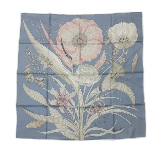 Hermès Carre 90 Bouquet Final Last Blue in Blue Silk from The Reluxe, photo 1 of 1
