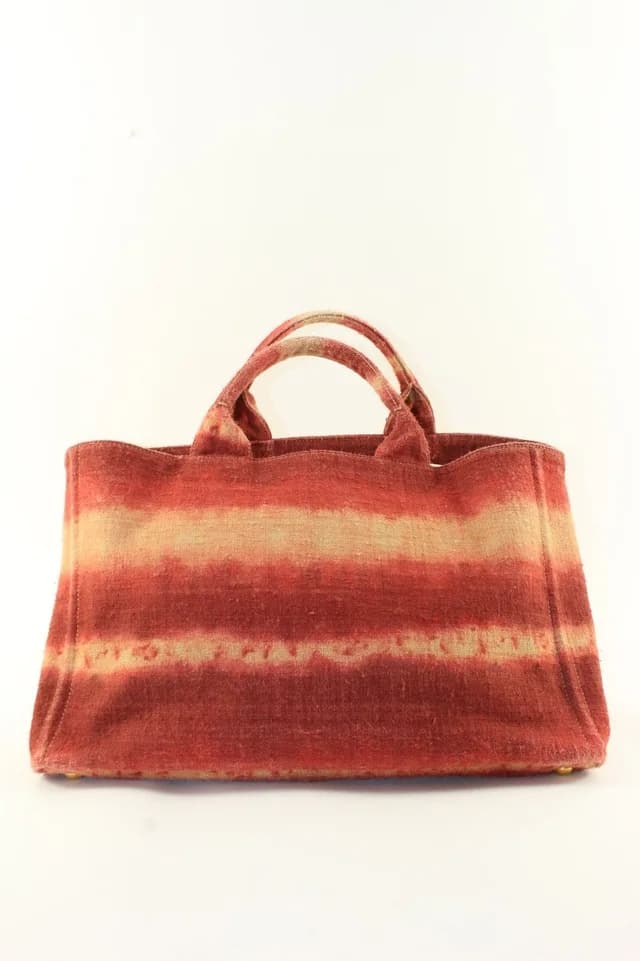 Prada Rare Striped Ombre Tie Dye Canapa Tote in Leather from Bagriculture, photo 1 of 1