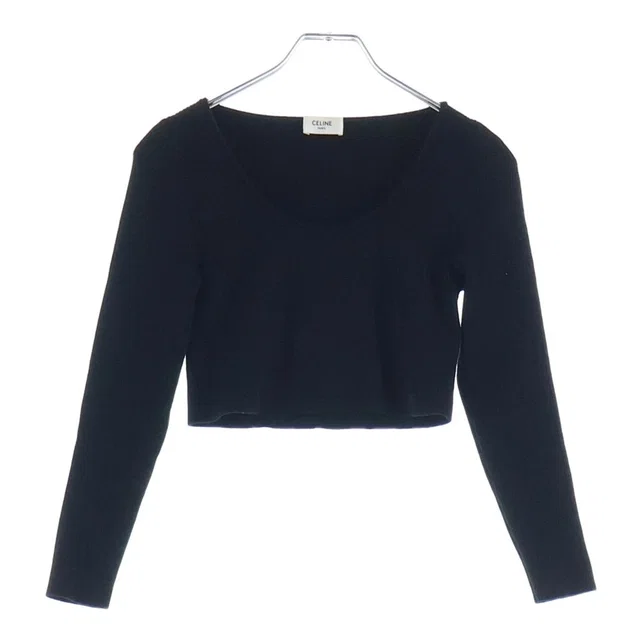 Celine Triomphe Short Cropped Top Black Retro in Black from The Reluxe, photo 1 of 1