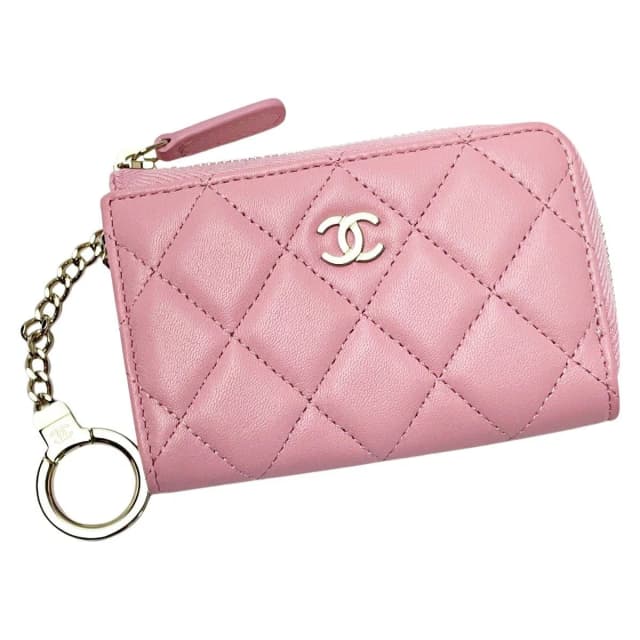 Chanel Quilted Ap0221 Baby Pink Coin Case Lambskin Gold Hardware in Pink Lambskin from The Reluxe, photo 1 of 1