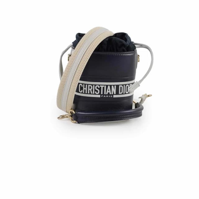 Dior Vibe Bucket Bag Navy in Navy Leather from The Purse Affair, photo 1 of 1