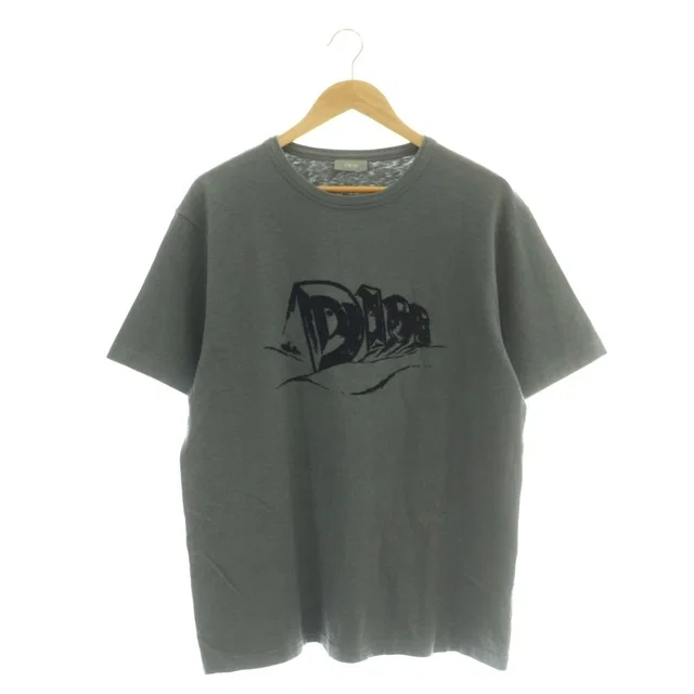 Dior Homme Slab Cotton Jersey T-Shirt Logo Short Sleeve XL Gray SY in Grey from The Reluxe, photo 1 of 1