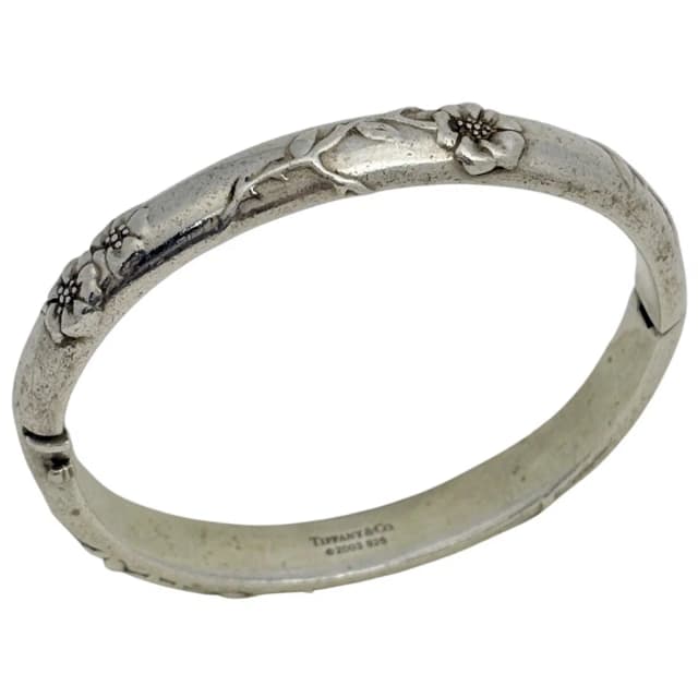 Tiffany & Co. Bangle Nature Rose Hinge 925 Sterling Silver Bracelet in Pink from The Reluxe, photo 1 of 1