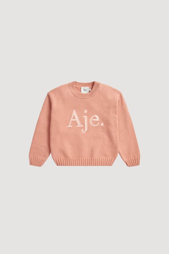 AJE Paie Kids Jumper in STONE ROSE, image 1 of 1 from Aje