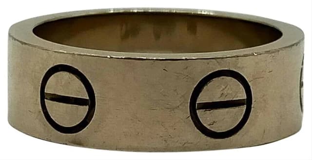Cartier Size 4.5 18k White Gold Love Ring in White from Bagriculture, photo 1 of 1