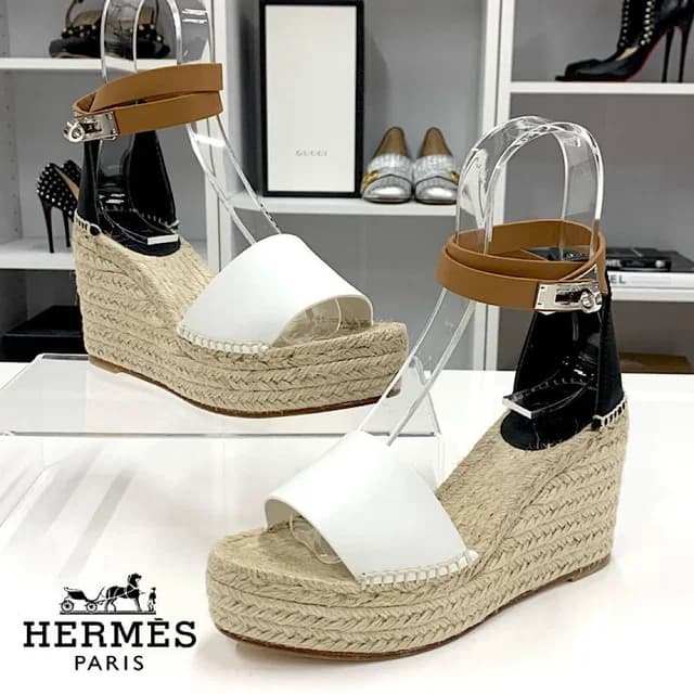 Hermès Tipoly Espadrilles Kelly Wedge Sole Sandals from The Reluxe, photo 1 of 1