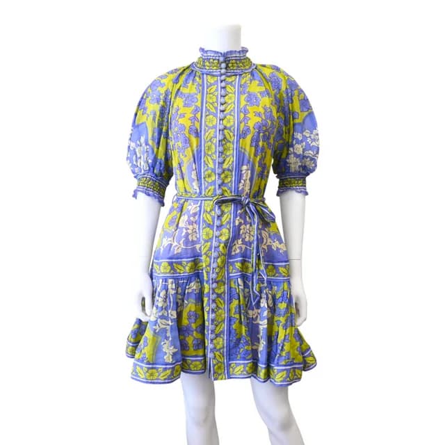 Zimmermann Floral Ramie Belted Midi Dress in Nylon from Clotheshorse Anonymous, photo 1 of 1