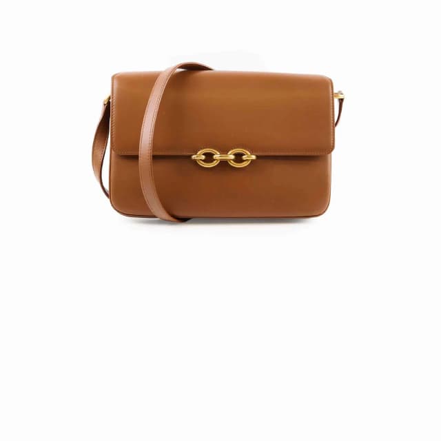 Saint Laurent Le Maillon Satchel Tan Smooth Leather in Brown Leather from The Purse Affair, photo 1 of 1