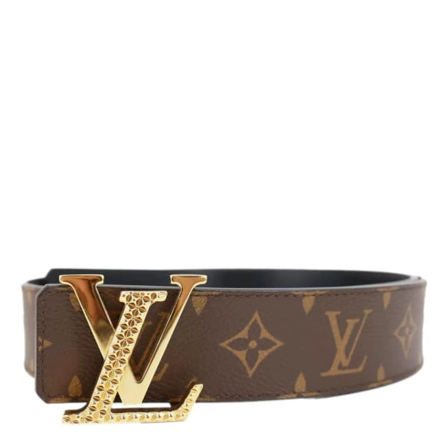 Louis Vuitton Initials Monogram Canvas Belt Brown Size 90/36 in Brown Coated canvas from Dallas Designer Handbags, photo 1 of 1