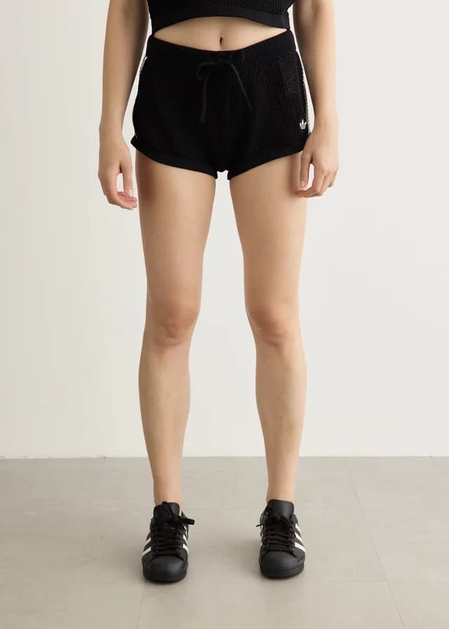 Adidas Crochet Shorts in black, image 1 of 1 from Incu