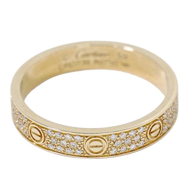 Cartier Mini Love Diamond PG Ring 59 Pink Gold Second in Pink from The Reluxe, photo 1 of 1