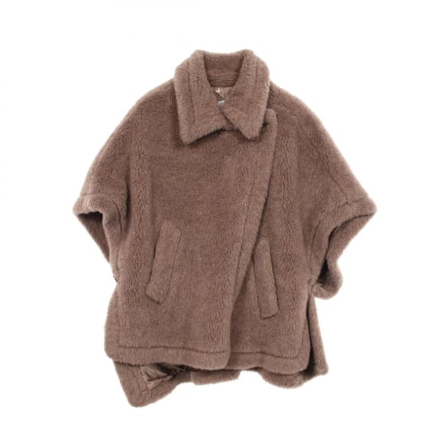 Max Mara Poncho Teddy Bear Cape Brown in Brown from The Reluxe, photo 1 of 1