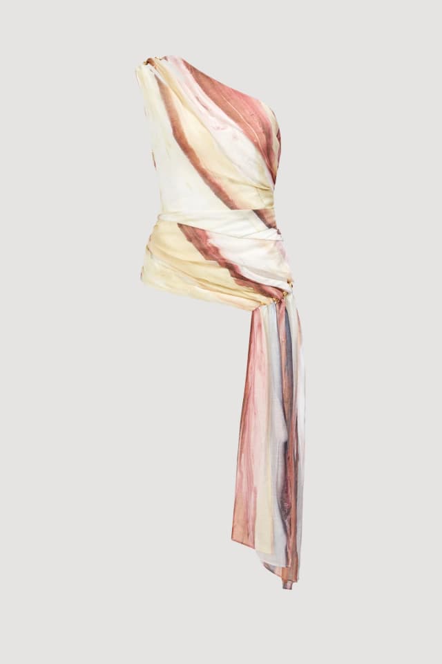 AJE Capture One Shoulder Top in PINK REVERIE, image 1 of 1 from Aje