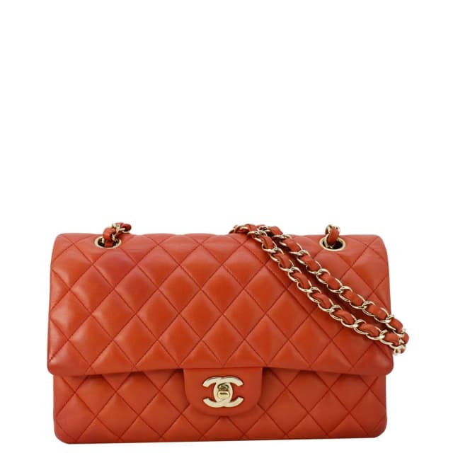 Chanel Classic Double Flap Medium Quilted Leather Shoulder Bag Red in Red Leather from Dallas Designer Handbags, photo 1 of 1