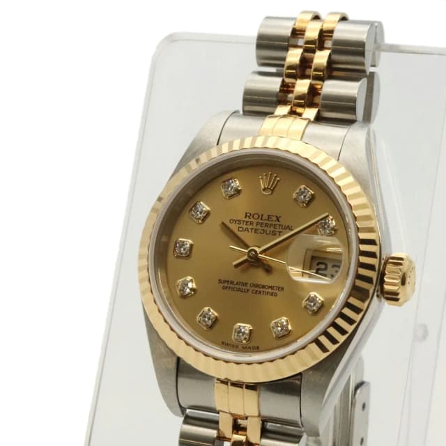 Rolex Datejust Diamond Watch Automatic Gold in Gold from The Reluxe, photo 1 of 1