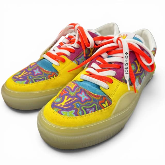 LV Ori Line Canvas Suede Monogram Low-Cut Sneakers Multicolor 8 in Multicolor Suede from The Reluxe, photo 1 of 1