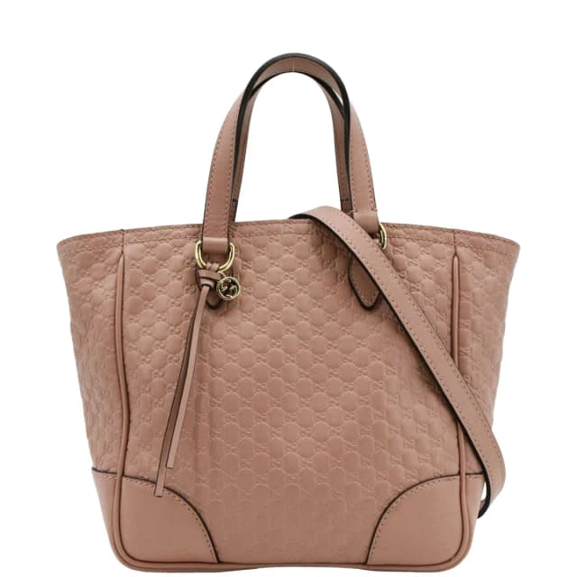 Gucci Small Bree Microguccissima Leather Tote Crossbody Bag Pink 449241 in Pink Leather from Dallas Designer Handbags, photo 1 of 1