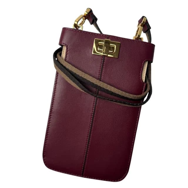 Fendi Peekaboo Leather Phone Pouch in Leather from The Reluxe, photo 1 of 1