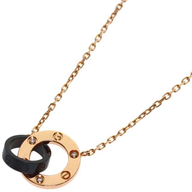 Cartier Love Circle Diamond Necklace 18K Pink Gold in Pink from The Reluxe, photo 1 of 1