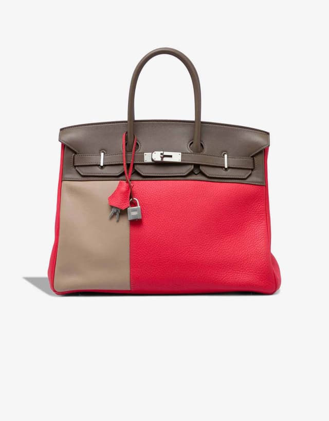 Hermès Birkin Cascade 35 Clémence / Swift Rose Jaipur / Argile / Étoupe in Beige, Multicolour, Pink Clemence leather from SACLÀB, photo 1 of 1