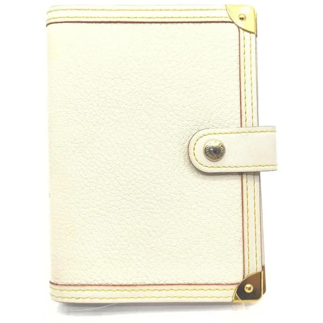 Louis Vuitton White Suhali Leather Small Ring Agenda PM Diary Cover in White Leather from Bagriculture, photo 1 of 1