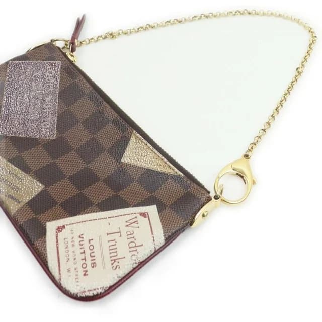 Louis Vuitton Damier Ebene Trunks Pochette Milla Wristlet Bag in Brown from Bagriculture, photo 1 of 1
