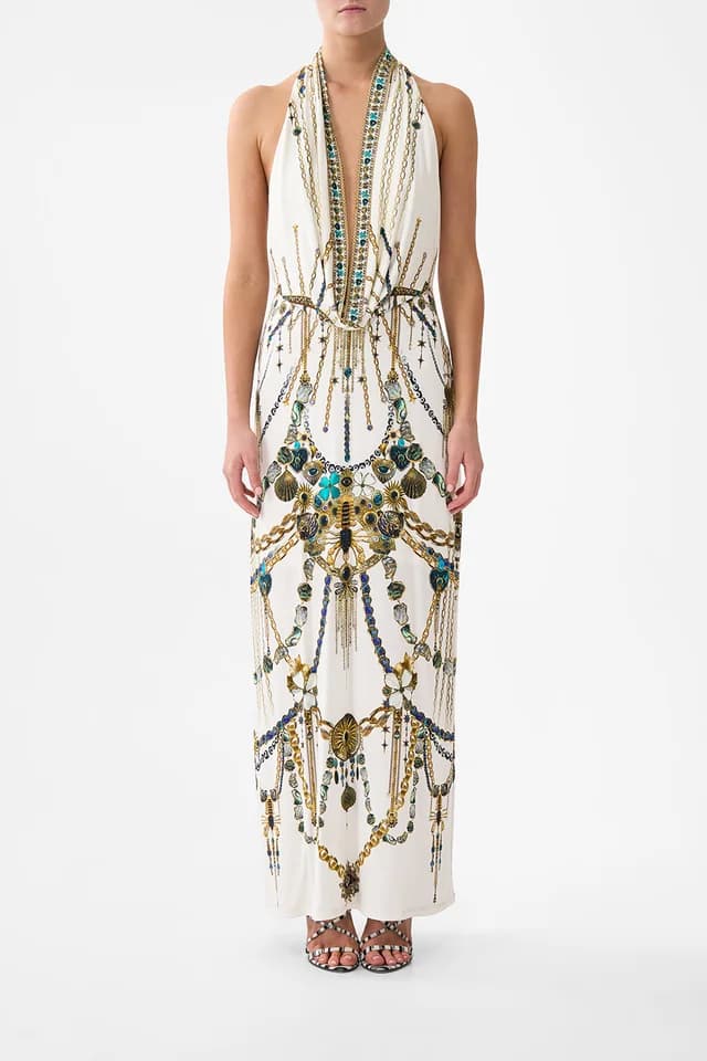 Camilla eBoutique DEEP COWL PLUNGE DRESS CHAIN GANG, image 1 of 1 from CAMILLA