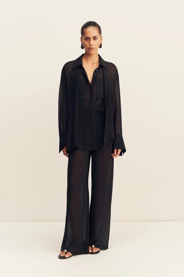 Shona Joy IRVING POLKA DOT SHEER PANT, image 1 of 1 from Shona Joy