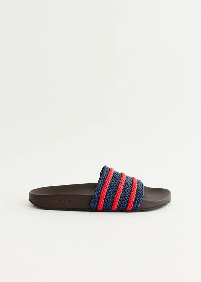 Adidas x Wales Bonner Adilette 'Night Indigo' Slippers in night indigo/better scarlet/da, image 1 of 1 from Incu
