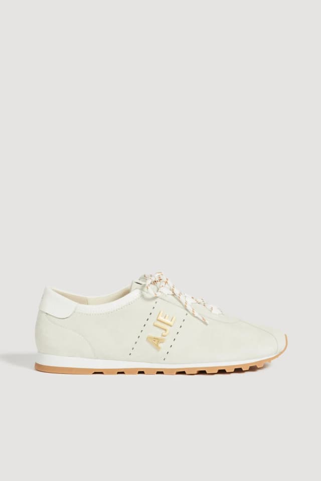 AJE Matisse Logo Trainer in OFF WHITE, image 1 of 1 from Aje