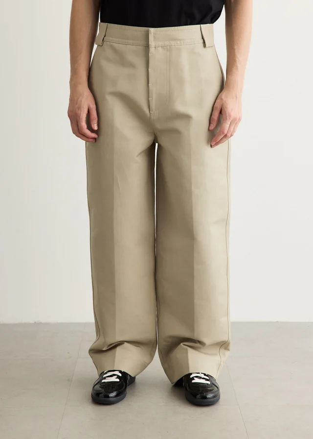 AMI PARIS Baggy Trousers in BEIGE TAUPE, image 1 of 1 from Incu