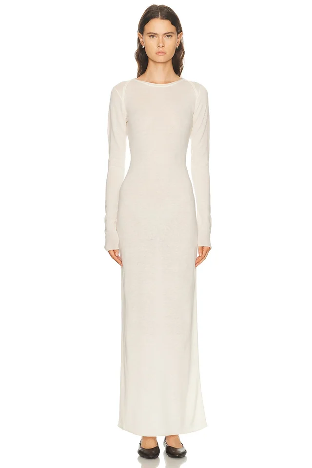 SKIMS Sheer Cashmere Long Sleeve Maxi Dress, image 1 of 1 from FWRD