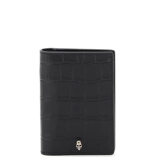 Alexander McQueen Pocket Organizer, Croc Black, image 1 of 1 from Cultstatus
