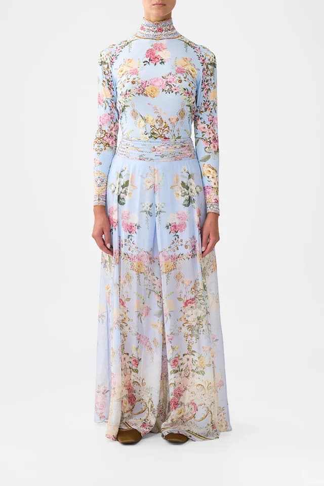 Camilla eBoutique WAISTED WIDE LEG PANT TILED IN TIME, image 1 of 1 from CAMILLA